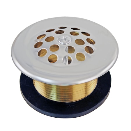 Westbrass 1-1/2 in Bath Drain W/ Grid and Screw in Powdercoated White D3311-C-50